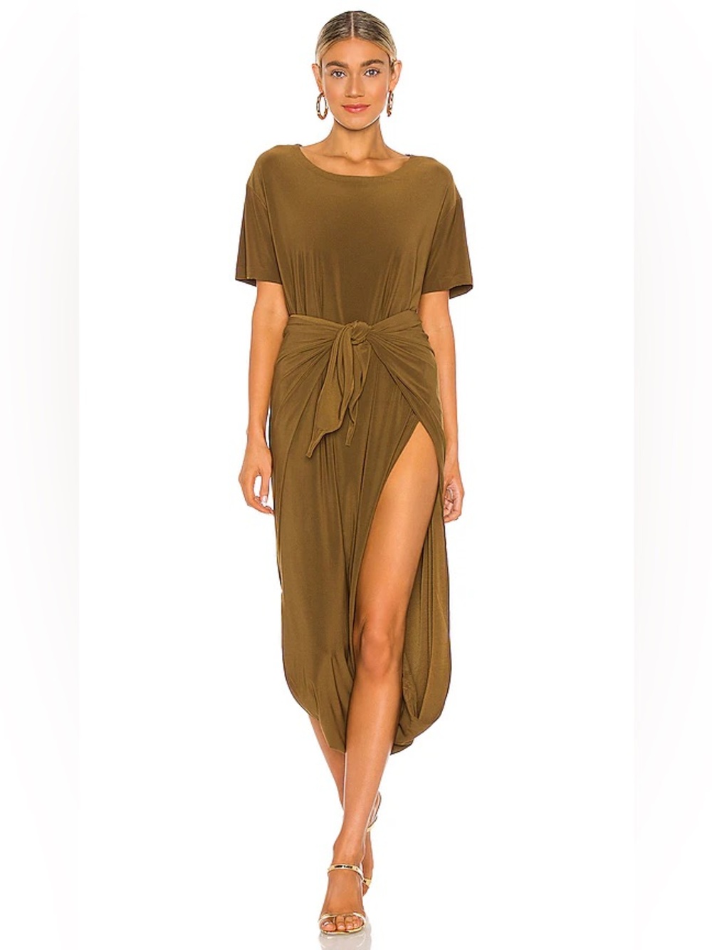 Short Sleeve Diaper Dress in Saddle
NORMA KAMALI